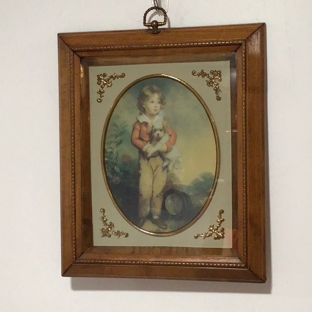 Vintage Master Simpson 8 x 10 by Turner Wall Accessory Framed Print, Child w/Dog